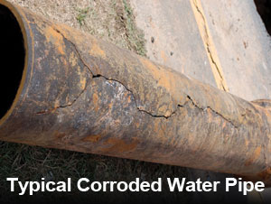 older pipe used to transport drinking water to Fremont residents